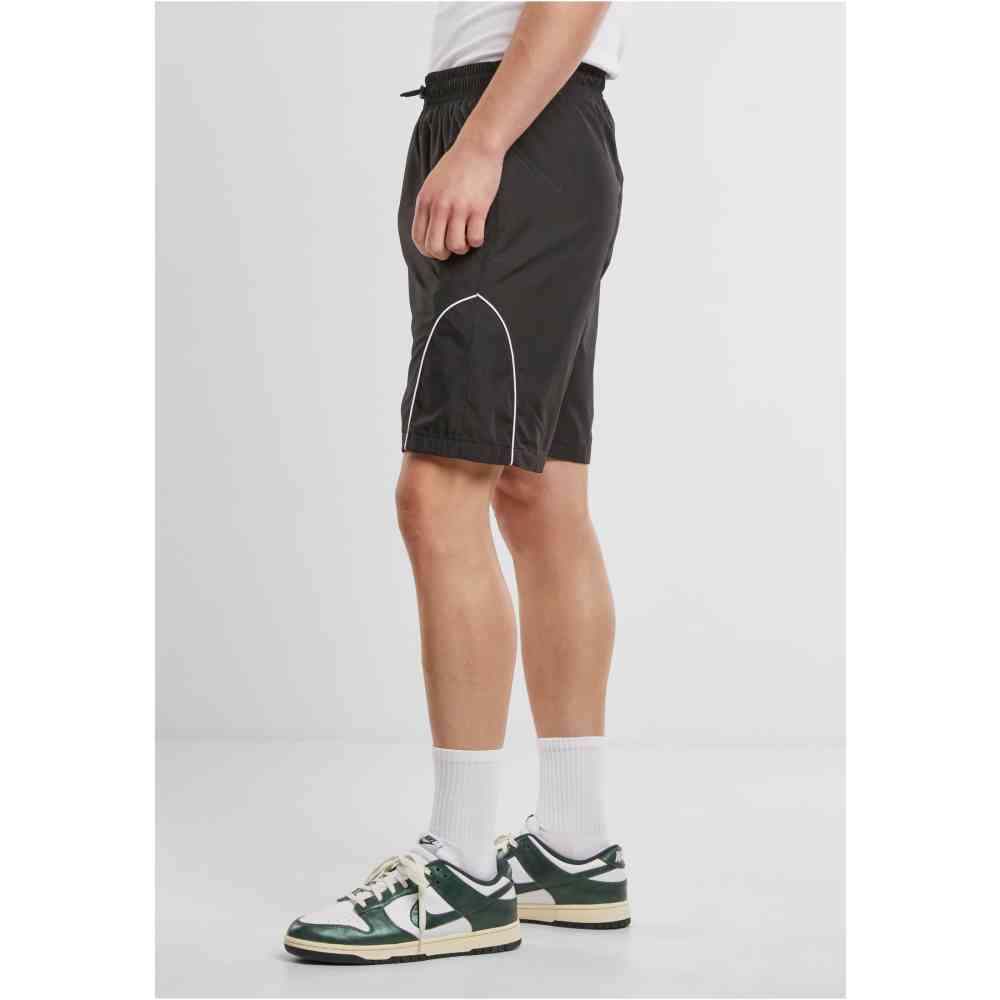 Urban Classics - Piped Panel Pantalon court - Noir